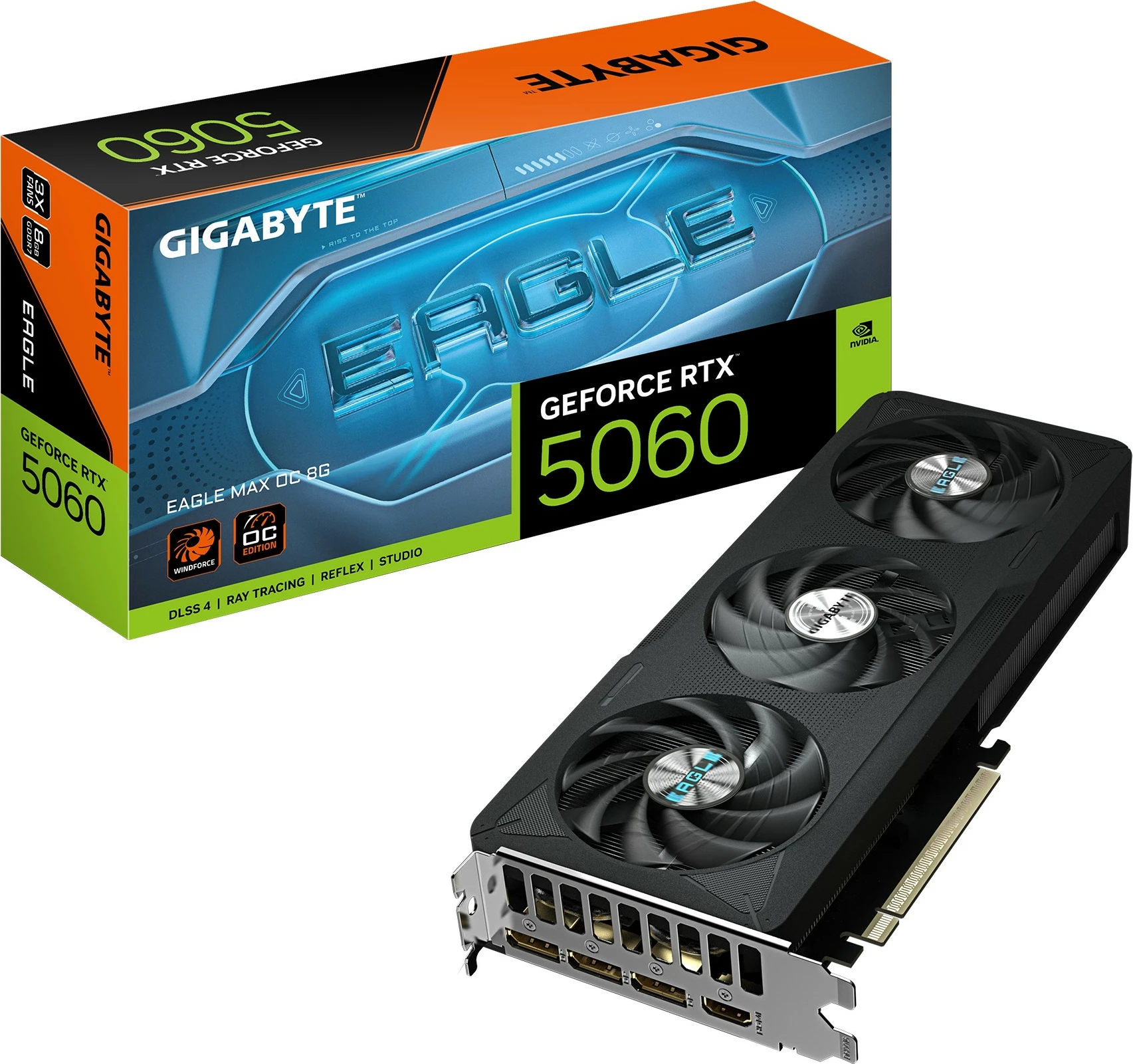 Kartelë grafike Gigabyte RTX 5060 EAGLE Max OC 8GB GDDR7