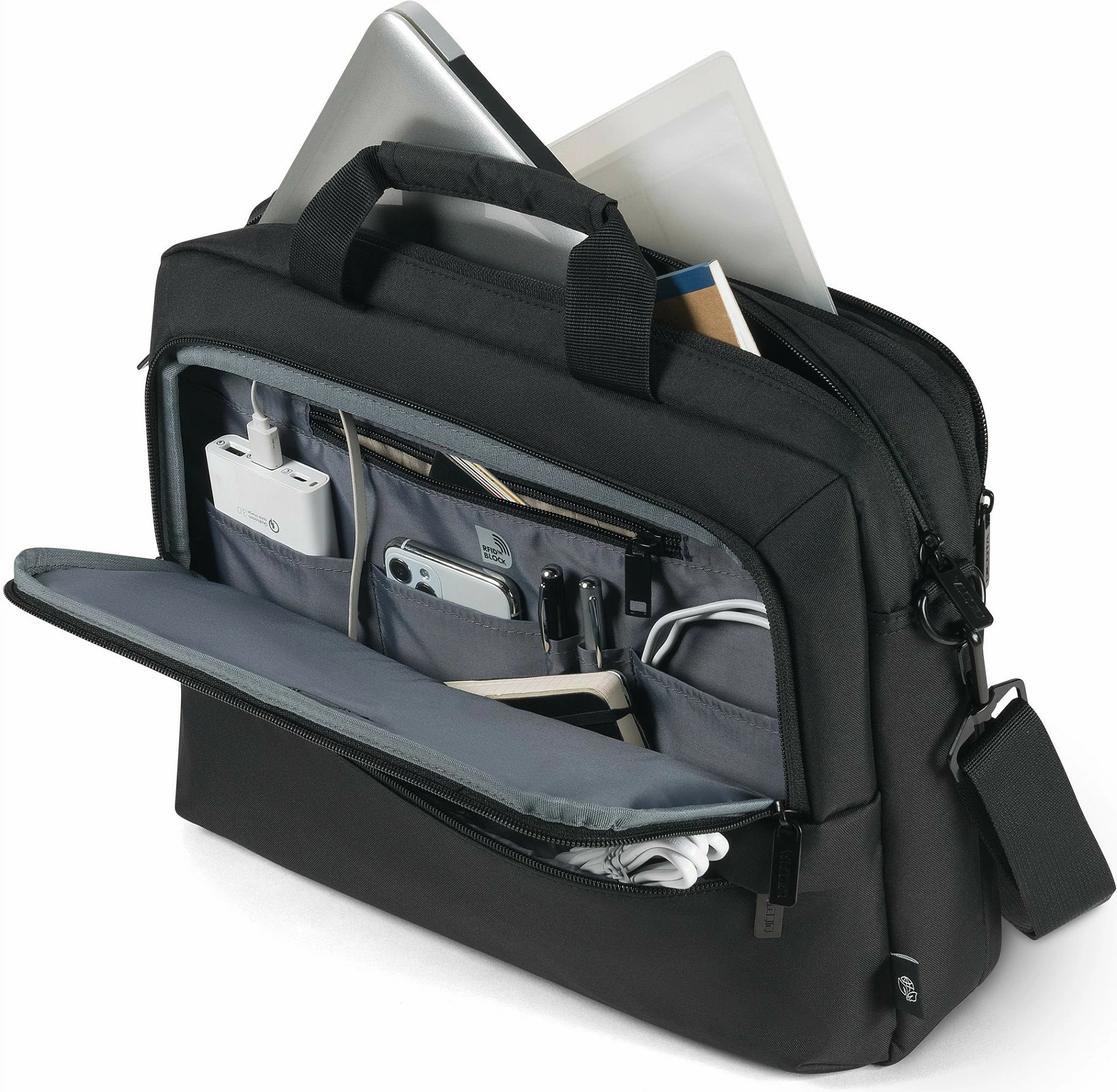 Kasë DICOTA D32035-RPET, briefcase, 17.3 inç, rrip supi, e zezë