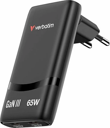 Karikues muri Verbatim Fold n Go 32354, GaN 65W, 2x USB-C PD 3.0/PPS, i zi