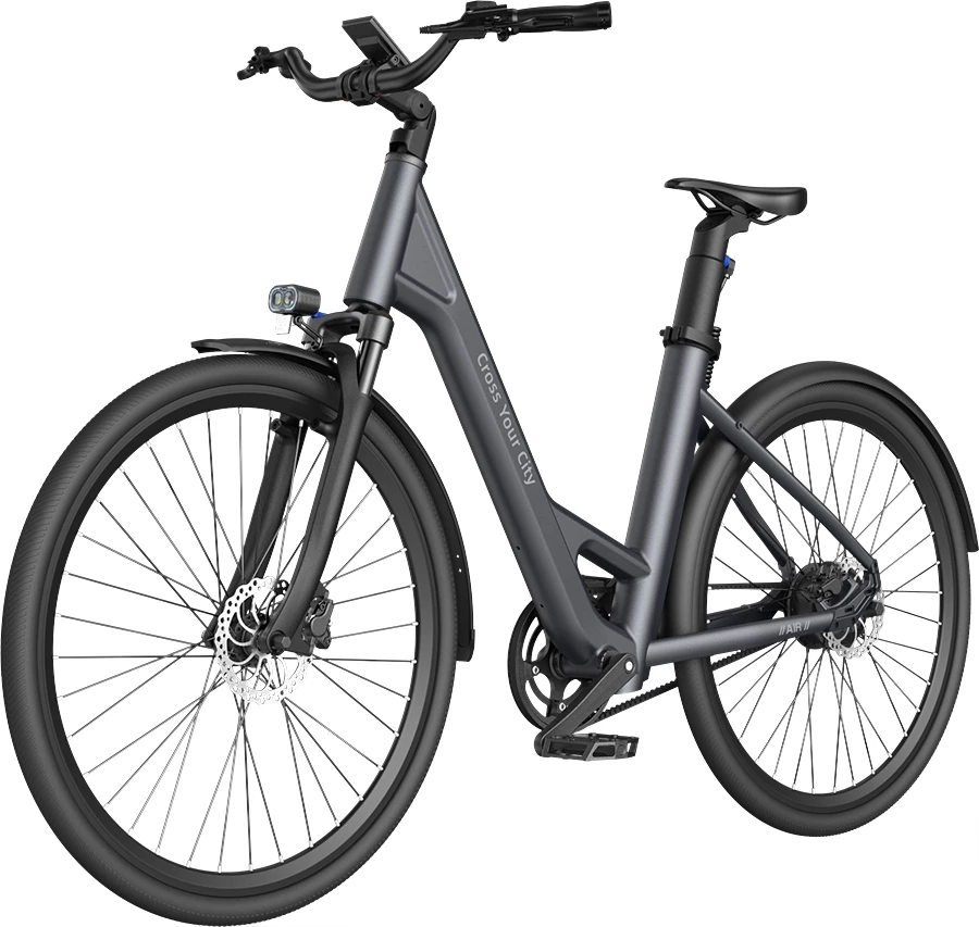 Biçikletë elektrike city ADO Air 28 28" 250W 36V 9.6Ah, deri 100 km, gri
