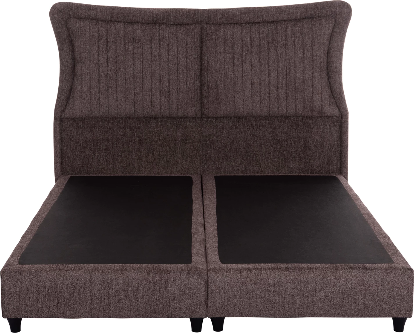 Krevat dopio NESTOR, stof boucle kafe, për dyshek 160x200cm