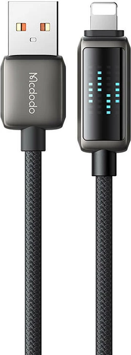 Kabllo Mcdodo CA-5250 USB-A në Lightning, 1.2m, me ekran LED, e zezë