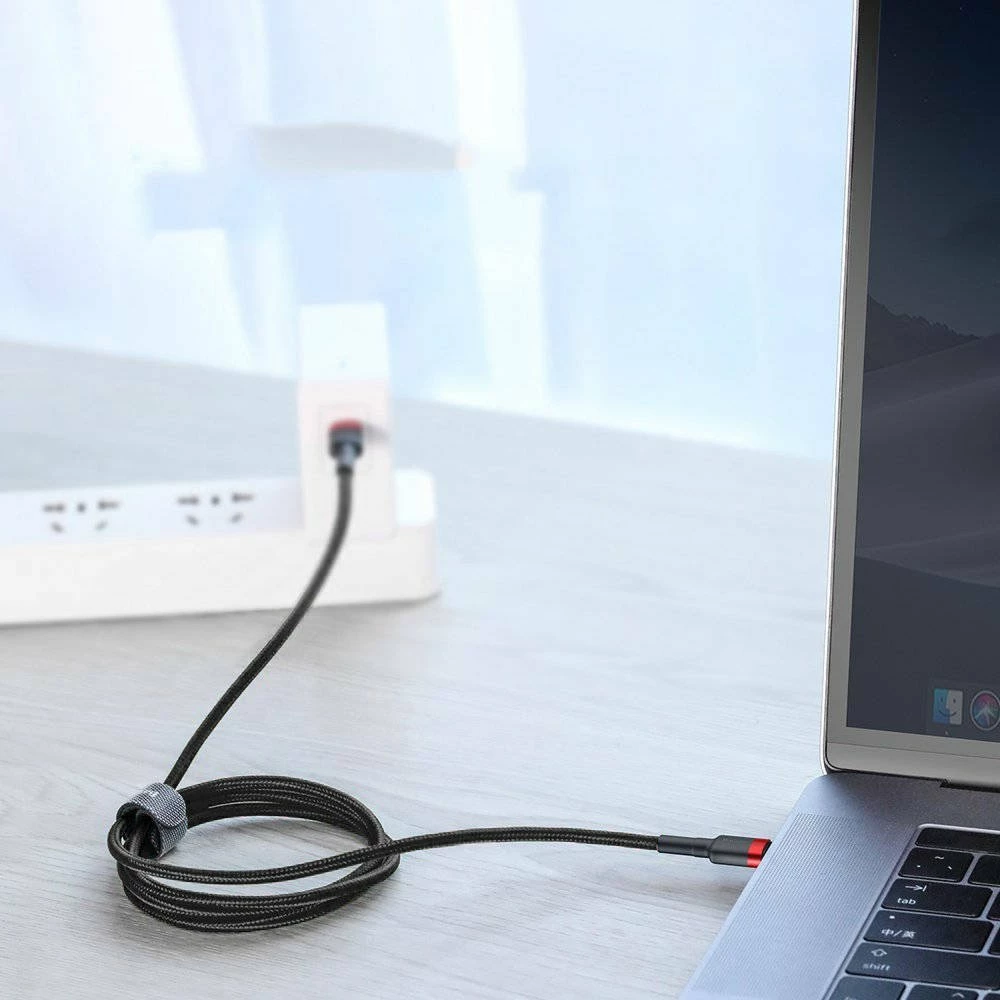 Kabllo Baseus Cafule USB-C në USB-C 1m PD/QC, e zezë