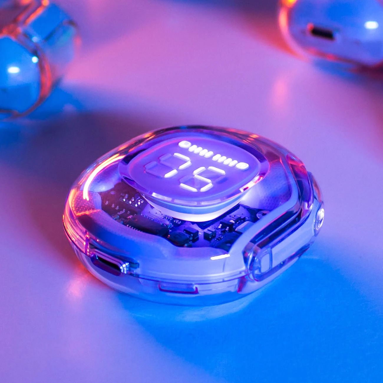 Kufje Acefast T8 TWS wireless, Bluetooth 5.3, me kuti karikimi, Violet