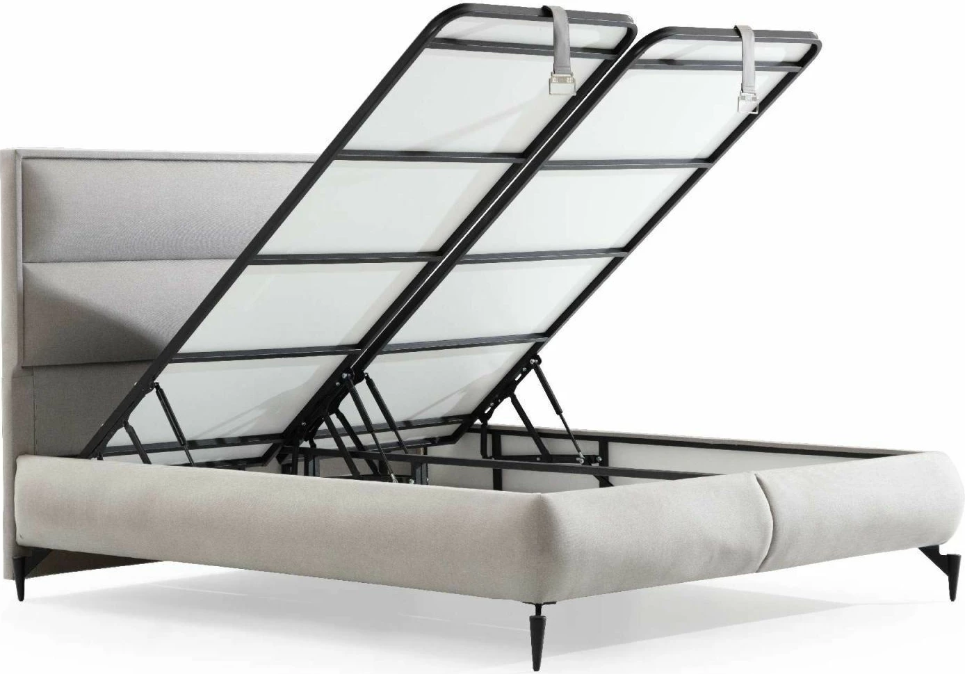 Baze dhe shpinore krevati dopio, ngjyrë gri, Skye Decor, 140x200cm