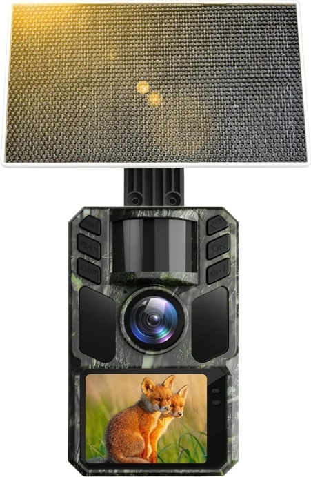 Kamerë kurthi KJK FKPCAM FK-HC20 me panel diellor, 64 MP, Full HD, IP66