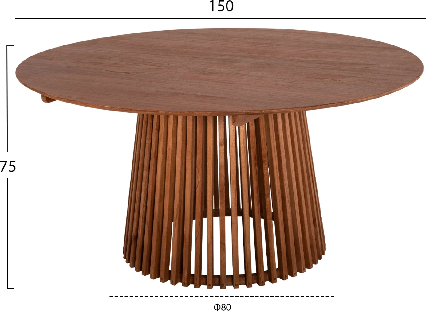 Tavolinë me karrige 5 copë FARLEY FH21076.02, tavolinë e rrumbullakët Φ150cm