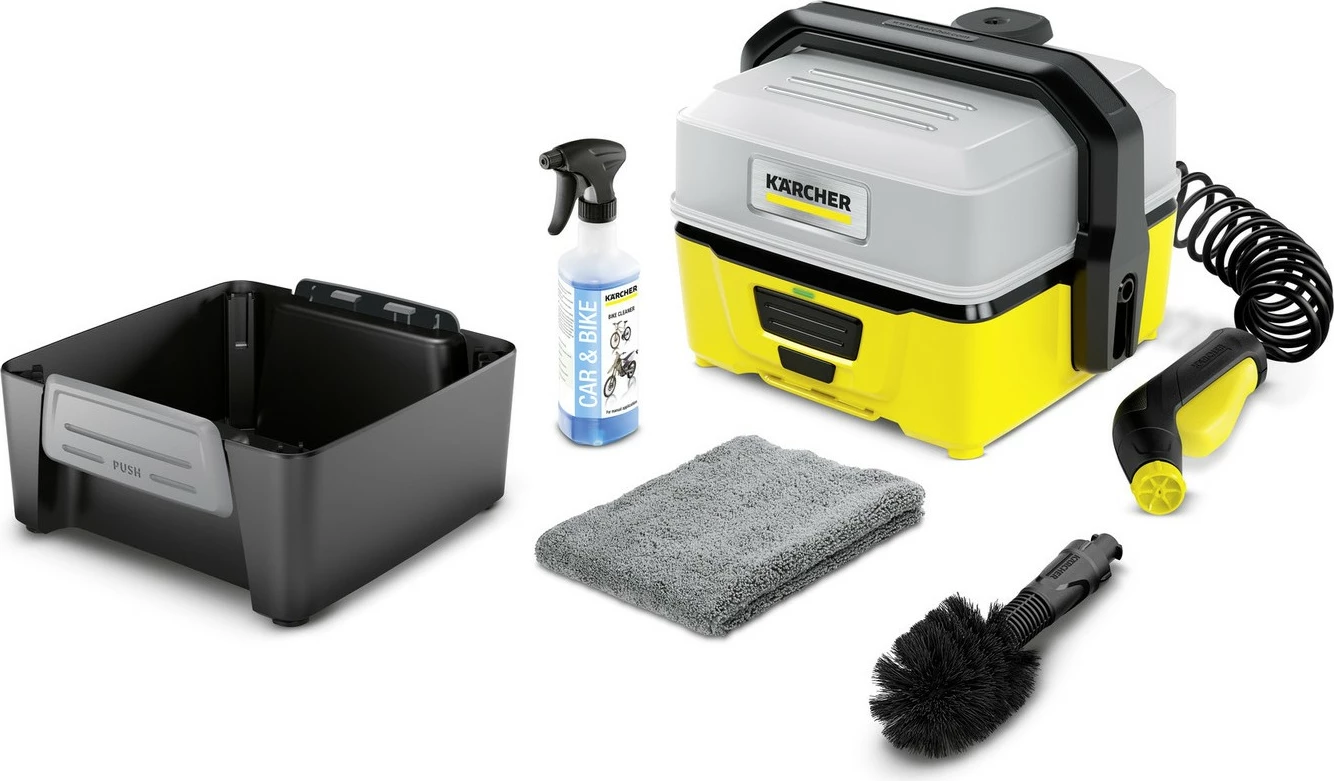 Pastrues portativ Kärcher OC 3 + Bike, kompakt, bateri, 4 L, zi, verdhë
