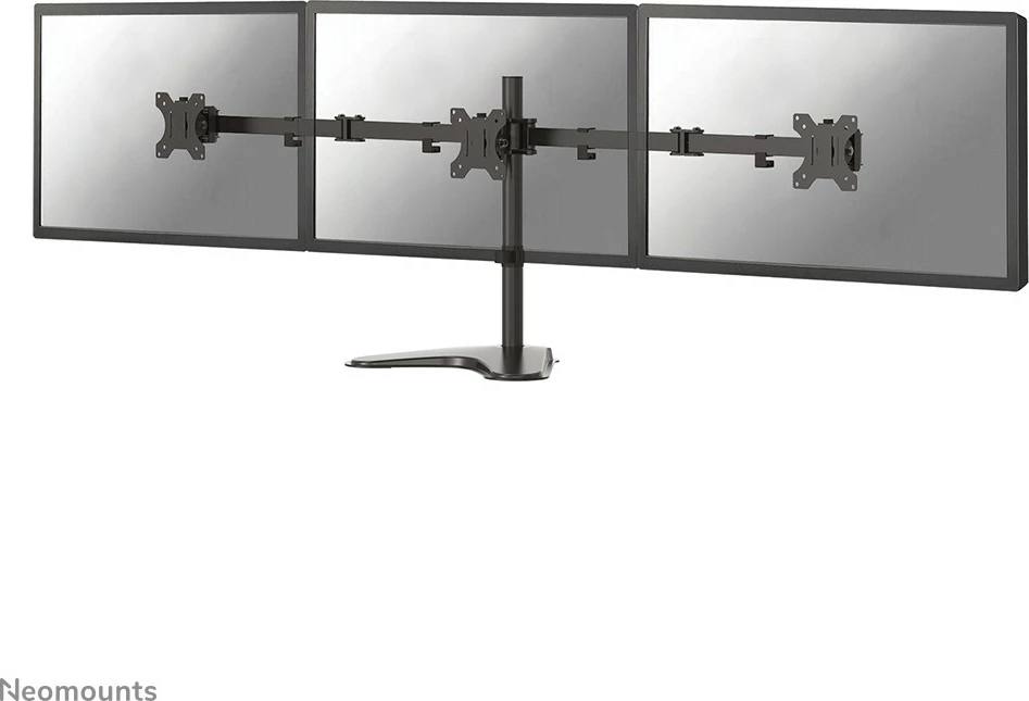 Mbajtës monitori Neomounts FPMA-D550DD3BLACK, për 3 ekrane, 13-27", rregullim lartësie, i zi