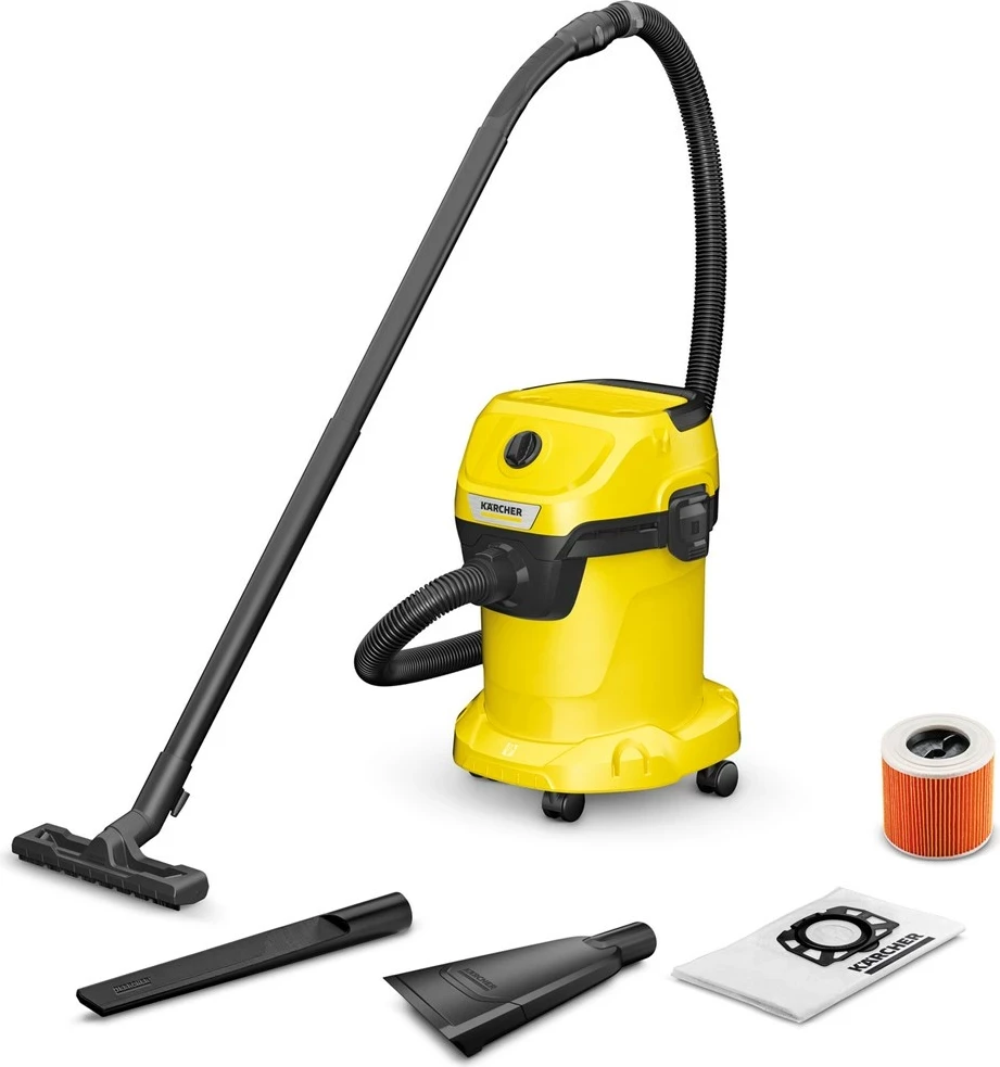 Fshesë universale KARCHER WD 3 V-17/4/35 + grykat 17 L 1000 W, E zezë, E verdhë