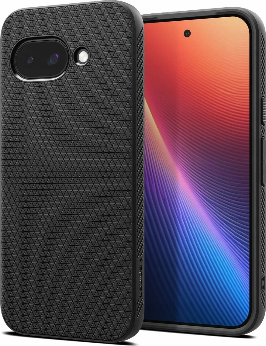 Mbështjellës Spigen Liquid Air ACS09039 për Google Pixel 9a, TPU, back cover, wireless charging, Mil-Grade, i zi matte