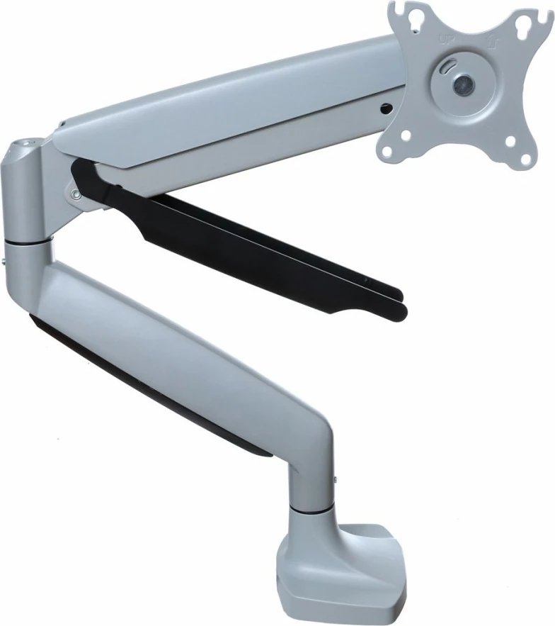 Mbajtëse tavoline me gaz për monitor ART RAMM L-35HD, 17-45", 1xUSB-A 3.0, 1xUSB-C, Gri/Argjend