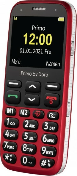 Celular Doro Primo 368, Bar, Single SIM, 5.84 cm (2.3"), 3 MP, 1000 mAh, Zi, Kuq