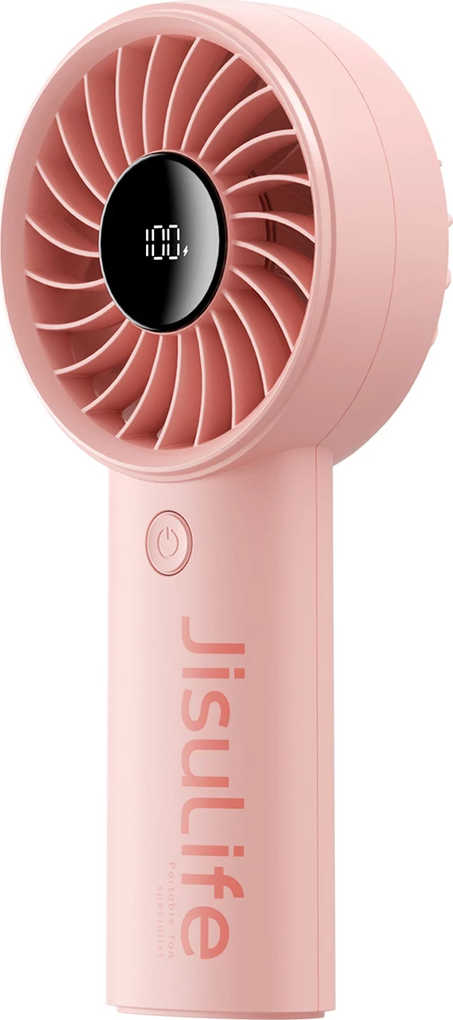 Ventilator dore Jisulife Life4 3600mAh USB-C, 5 shpejtësi, rozë (me litar dhe kabllo)