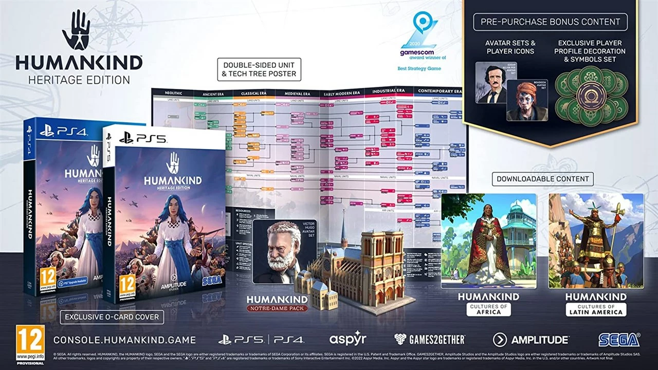 Video lojë SEGA Humankind Heritage Edition për PlayStation 5 (PS5), PEGI 12