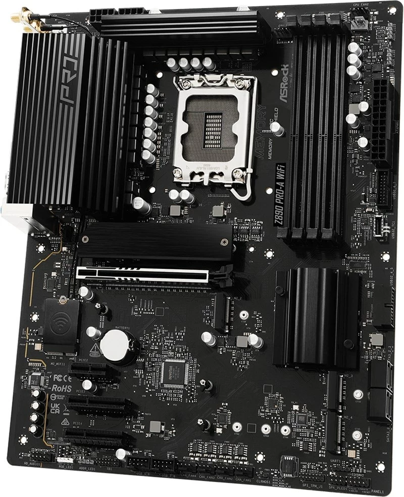 Pllakë amë Asrock Z890 Pro-A WiFi, Socket 1851, ATX, Wi-Fi 6E, Bluetooth 5.3, e zezë