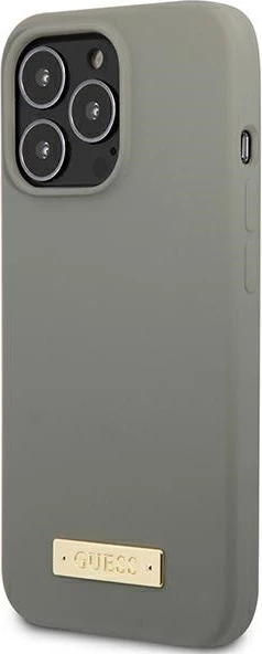 Mbështjellës Guess GUHMP13XSPLG për iPhone 13 Pro Max 6.7", silikon, MagSafe, Gri