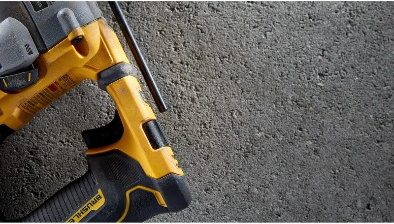 Pistol grip drill DeWALT DCH172NT-XJ, brushless, SDS Plus, 18V, 1.8kg, e verdhë