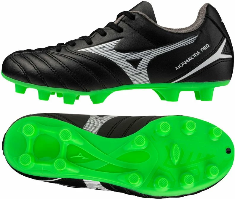 Atlete futbolli për fëmijë Mizuno, të zeza të gjelbra