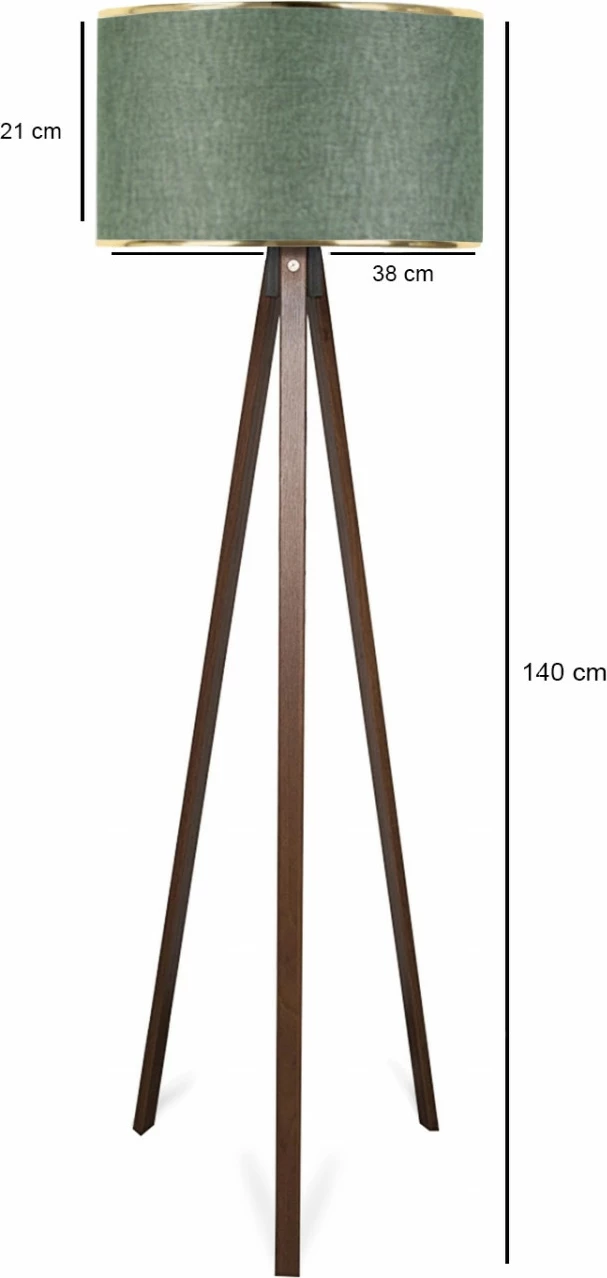 Llambë dyshemeje Opviq, AYD-2985, ngjyrë kaki, dru natyral