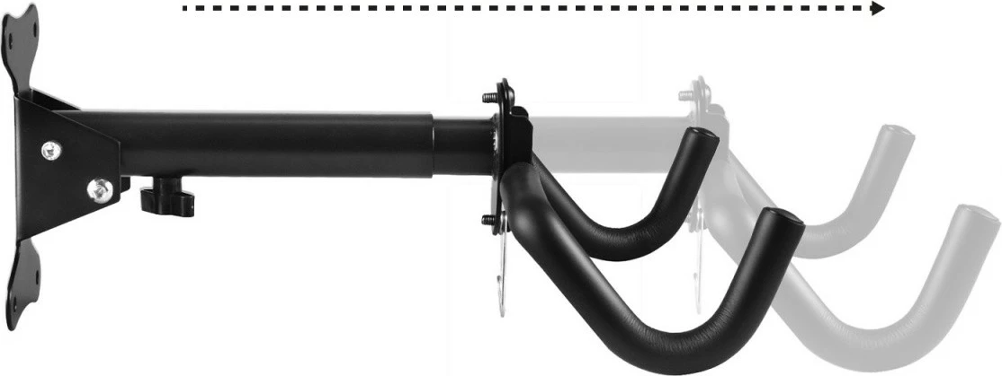 Mbajtës muri për biçikletë Maclean MC-484, çelik, i zi, max 30kg