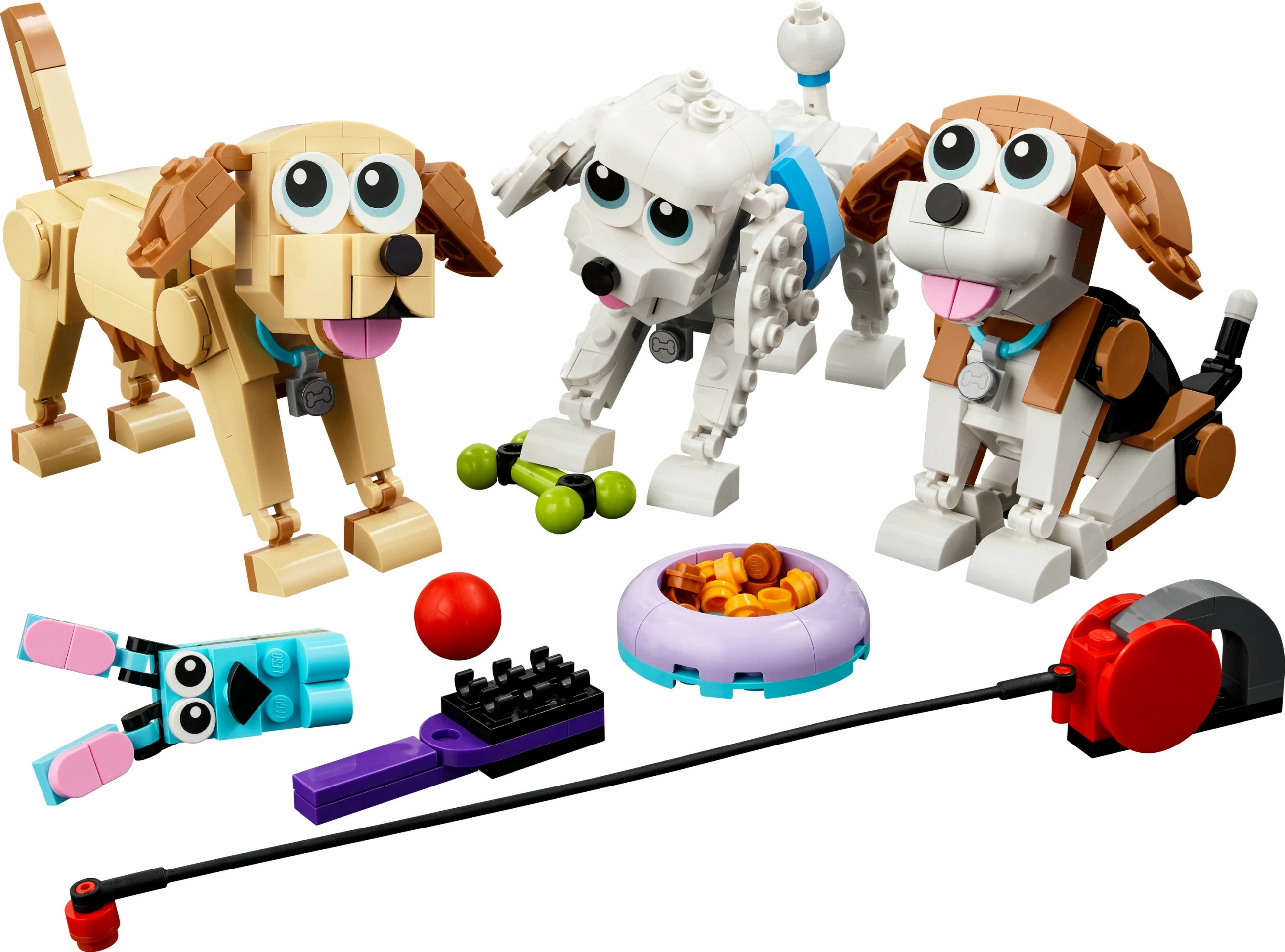 Set ndërtimi LEGO Creator 3-in-1 Adorable Dogs 475 pjesë, shumëngjyrësh