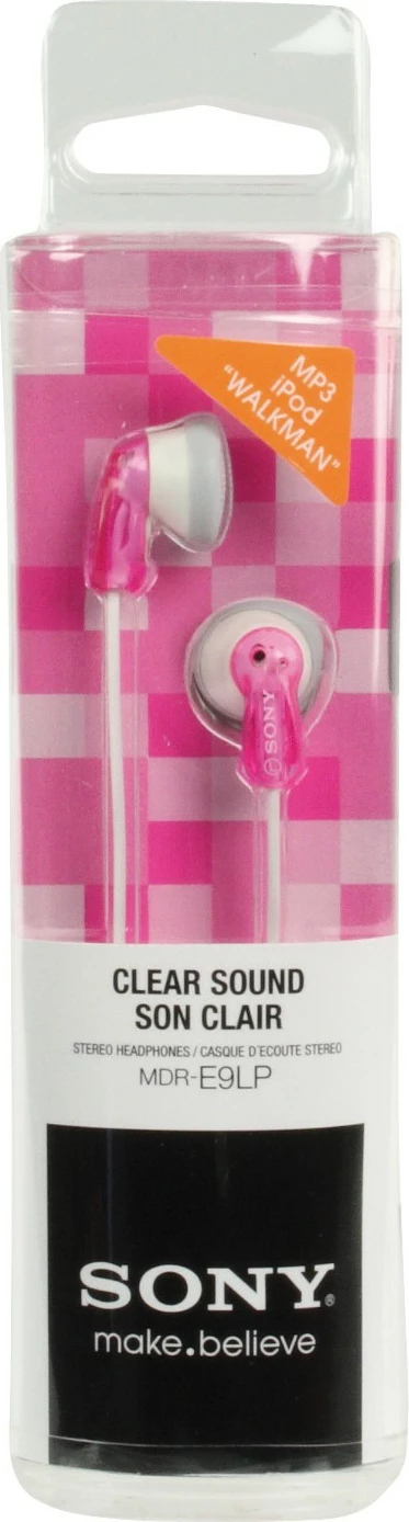 Kufje SONY MDR-E9LPP, in-ear, 1.2m, rozë transparente