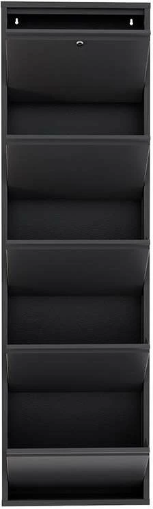 Dollap këpucësh metalik, 5 pjesë, ngjyrë antracit, Skye Decor