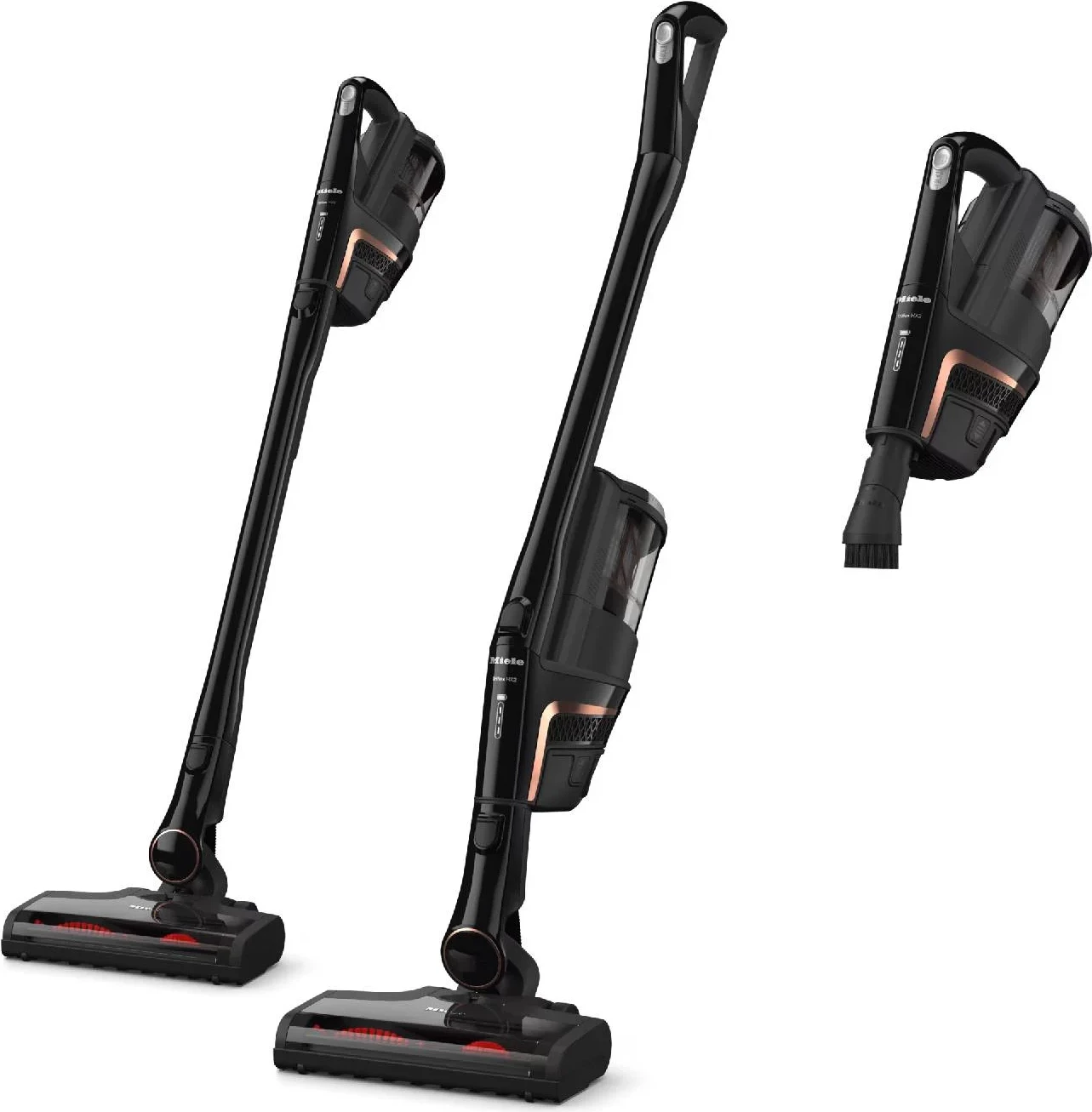 Fshesë elektrike me shkop pa kabllo Miele Triflex HX2 125 Gala Edition 3-në-1, deri 60 min, 2 bateri, Obsidian Black
