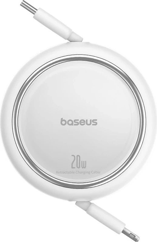 Kabllo për mbushje Baseus Free2Pull, USB C në iP Lightning, 1 m, 20 W, Bardhë