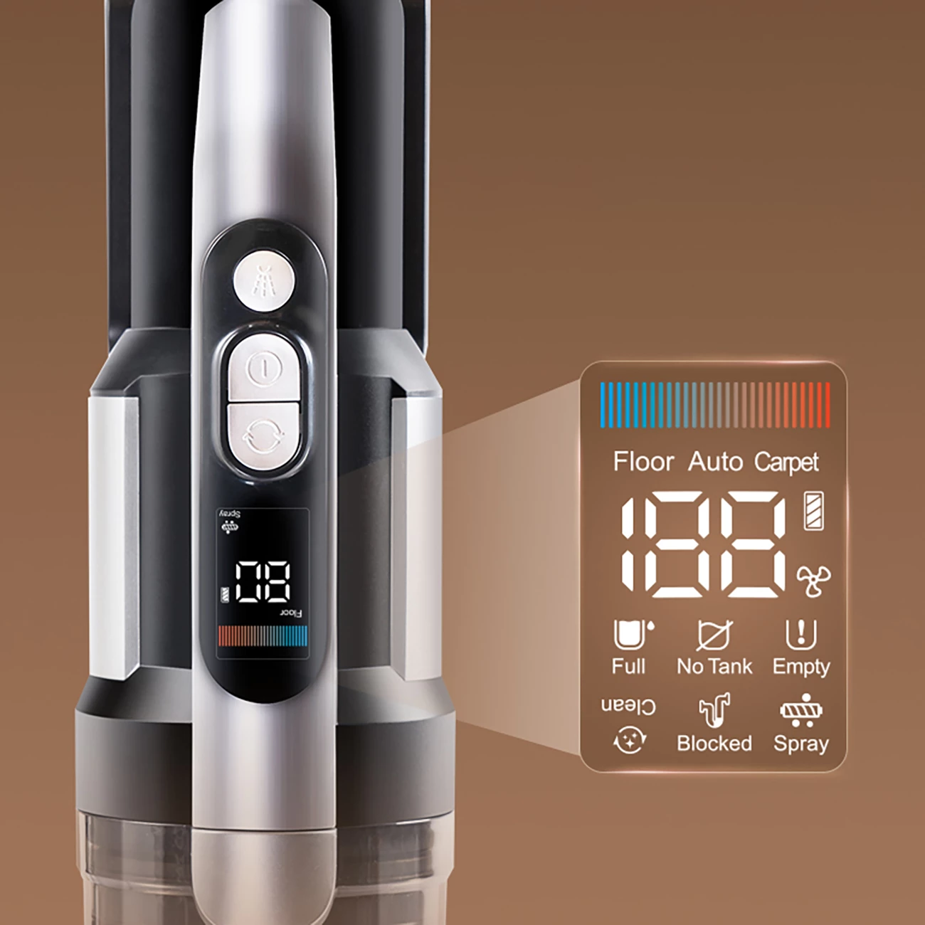 Fshesë elektrike pa kabllo JIMMY PW11, 3-në-1, 400W, 4000mAh, 0.6L, argjend/gri