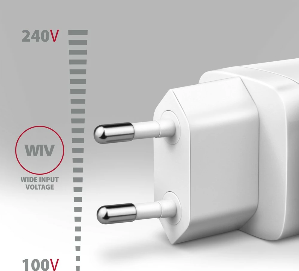 Mbushës muri AXAGON ACU-PQ30W, 30W, 2 porta USB-A & USB-C, i bardhë