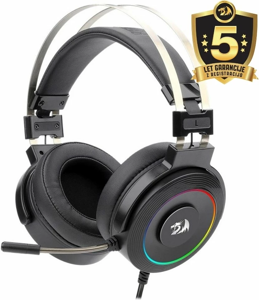 Kufje gaming Redragon Lamia 2 H320 RGB, USB, 7.1 Surround, me mikrofon, me mbajtëse, e zezë
