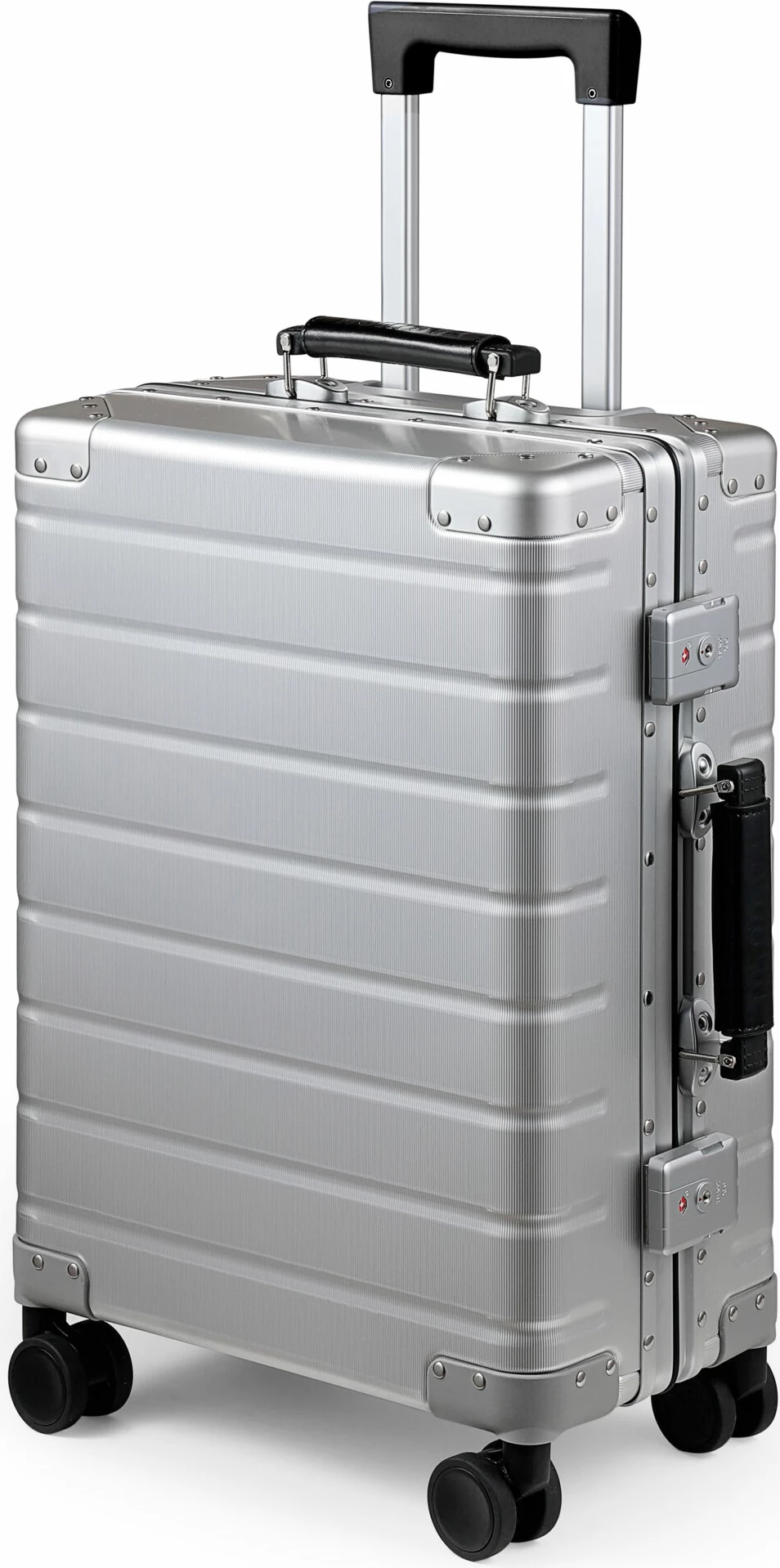 Valixhe udhëtimi Twopoint QL-03 24\", aliazh alumini-magnez, rrota 360°, dry TSA me kombinim, waterproof, argjendtë