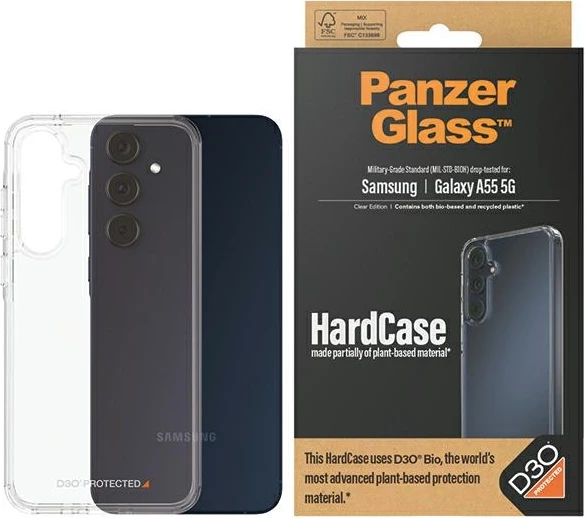Mbështjellës PanzerGlass HardCase për Samsung Galaxy A55 5G, transparent