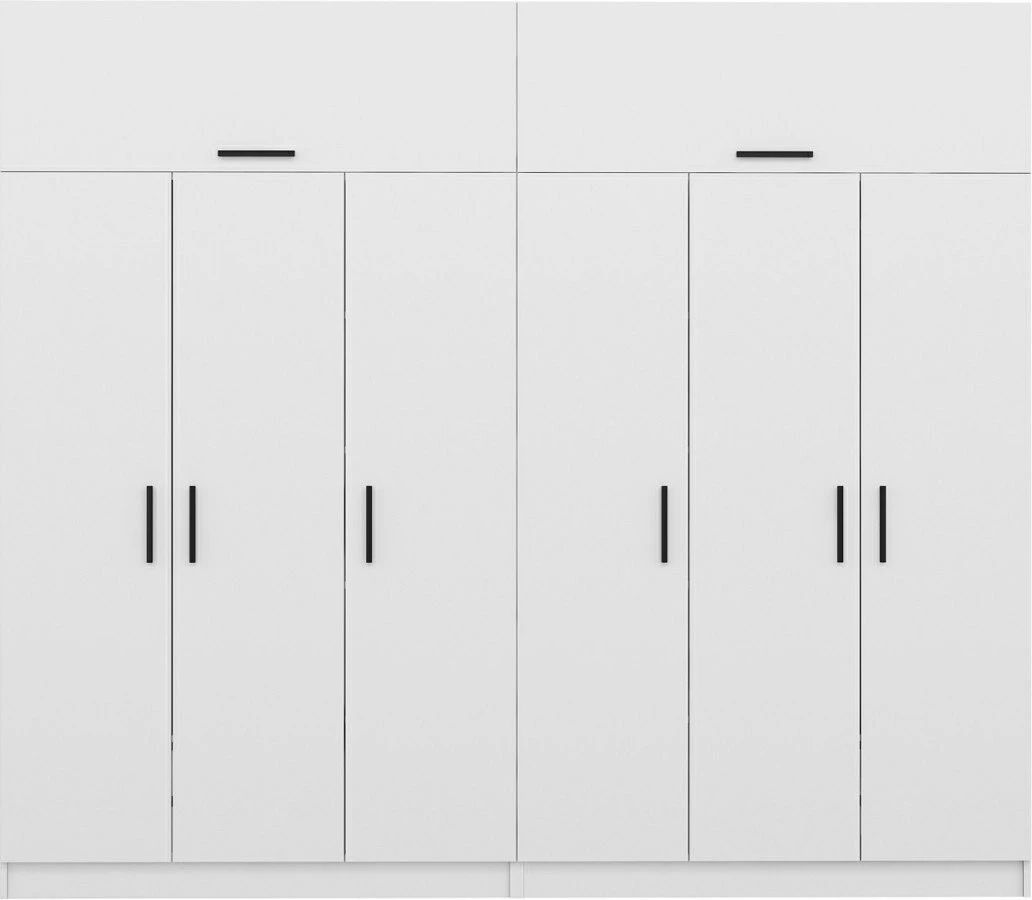 Dollap i madh për rroba, ngjyrë e bardhë, Skye Decor, Kale - 3087