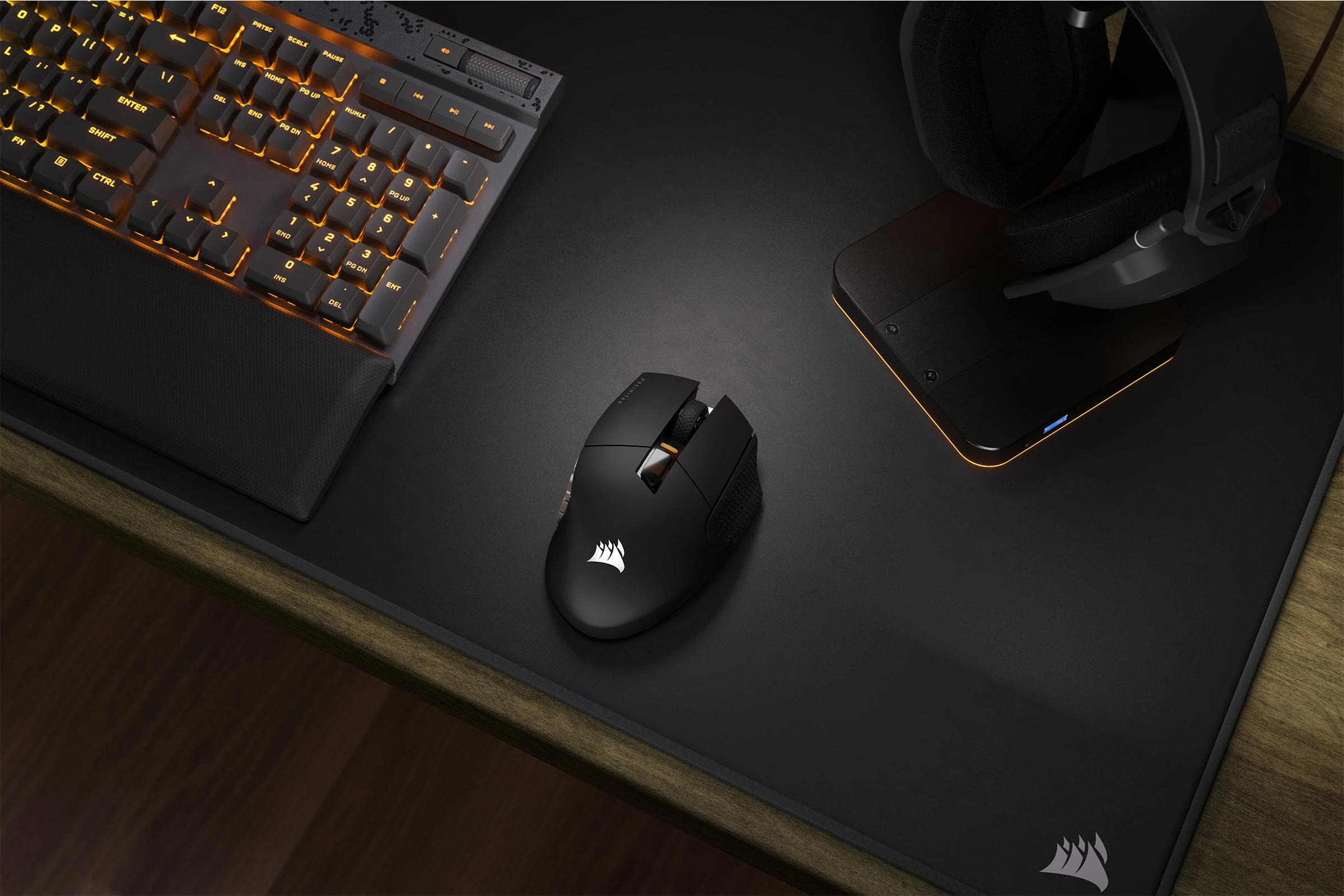 Maus gaming Corsair SCIMITAR ELITE WL-BLK-RGB, 26000 DPI, 16 butona, RGB, i zi