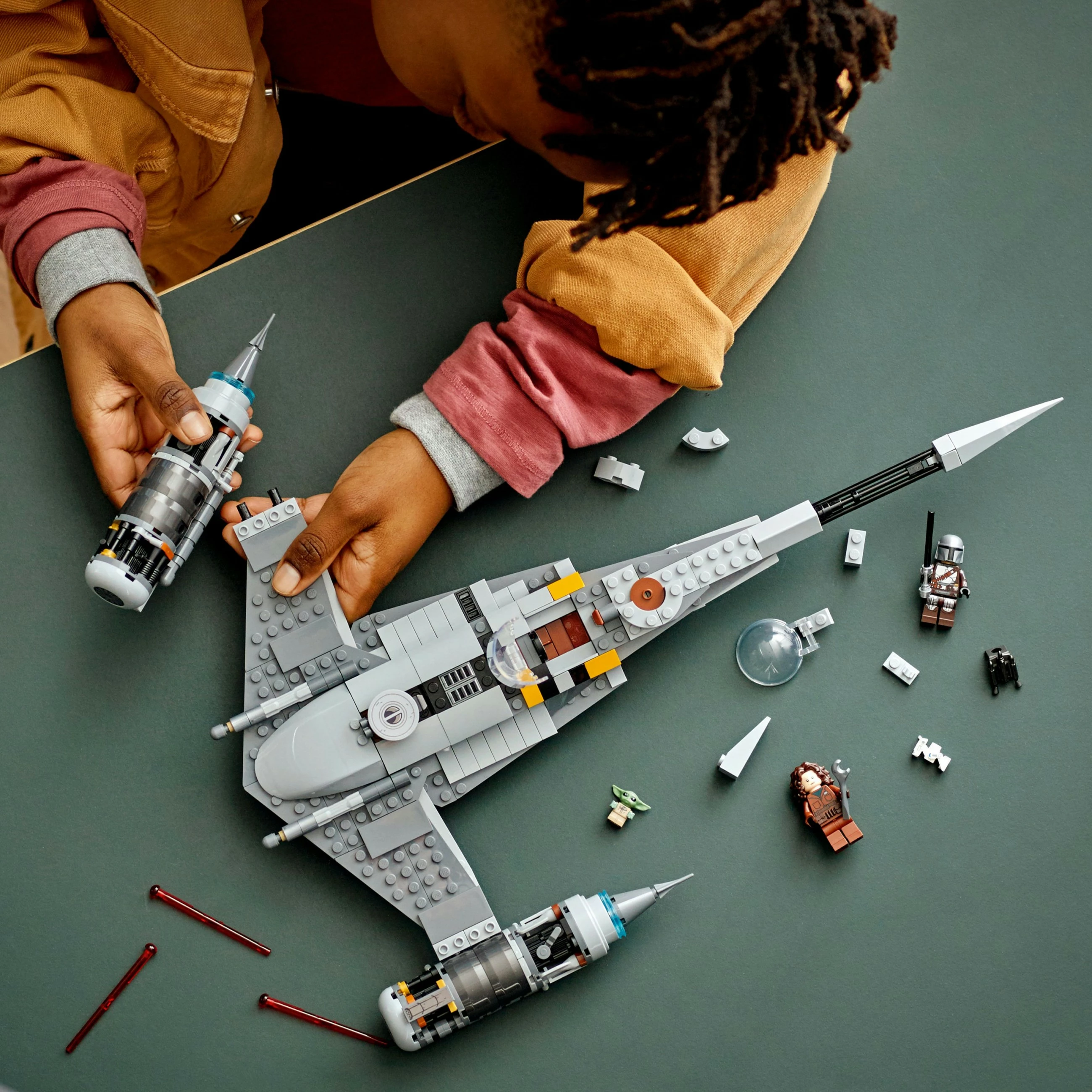 Set ndërtimi LEGO Star Wars The Mandalorian’s N-1 Starfighter, 412 pjesë, plastikë, shumëngjyrësh