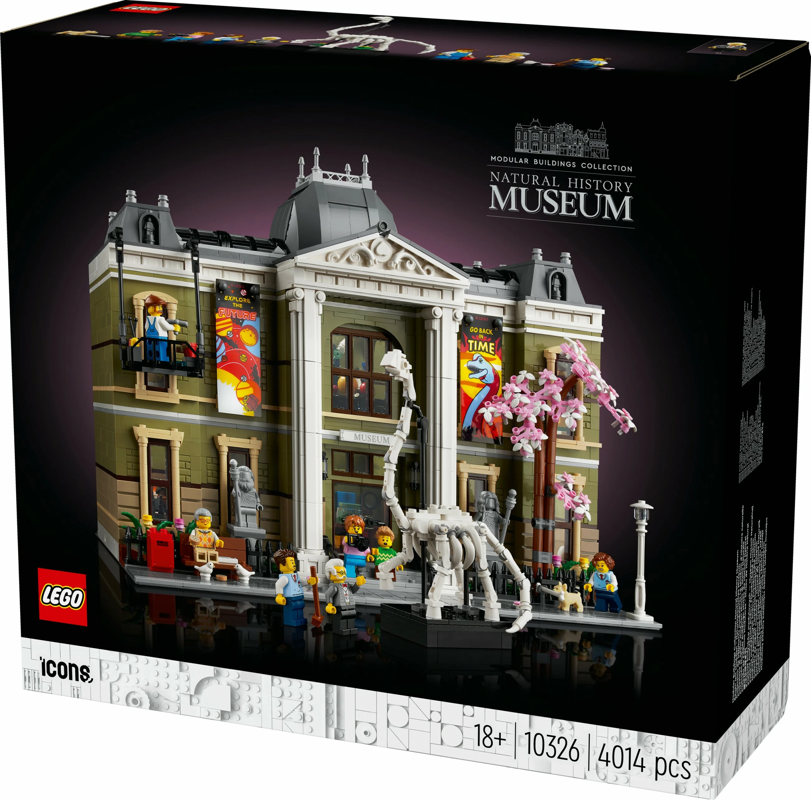Set ndërtimi LEGO Natural History Museum, 4014 pjesë, për të rritur, plastikë, shumëngjyrësh