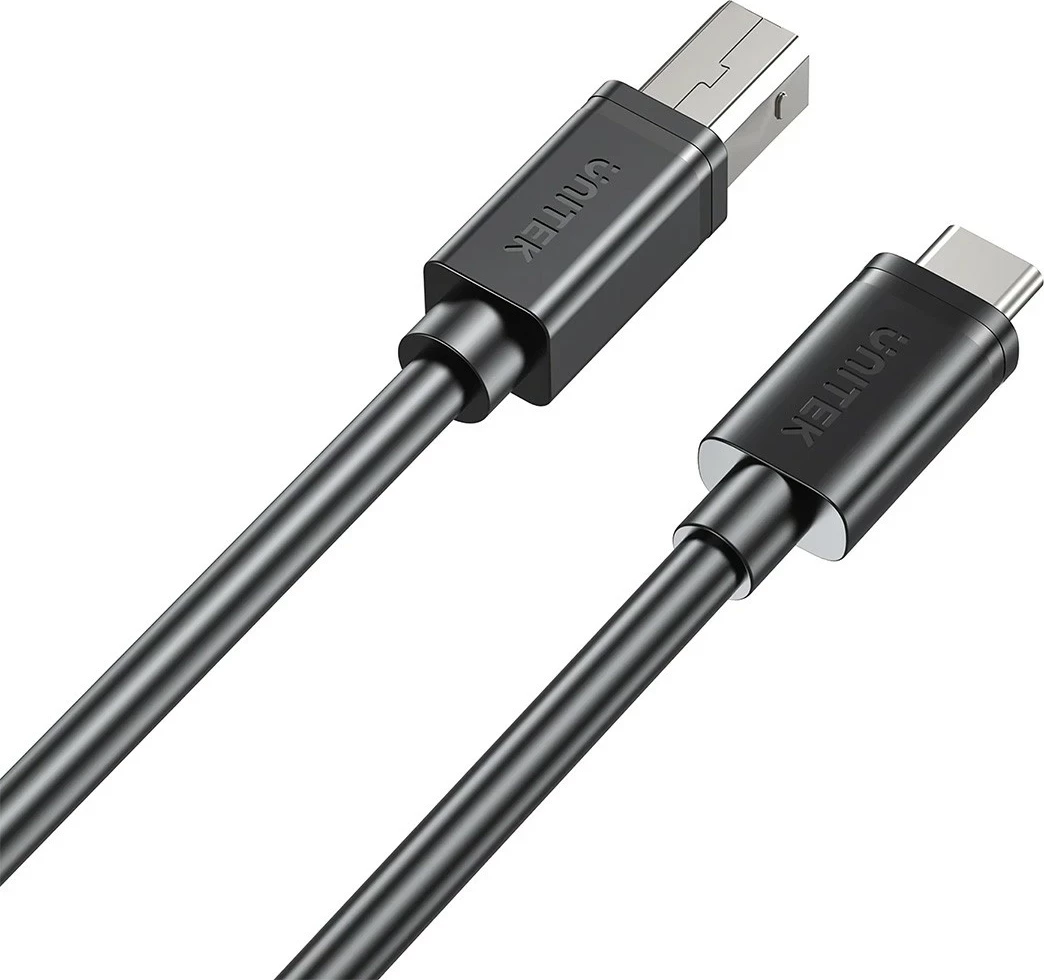 Kabëll Unitek USB-C në USB-B 2.0, 1m, i zi