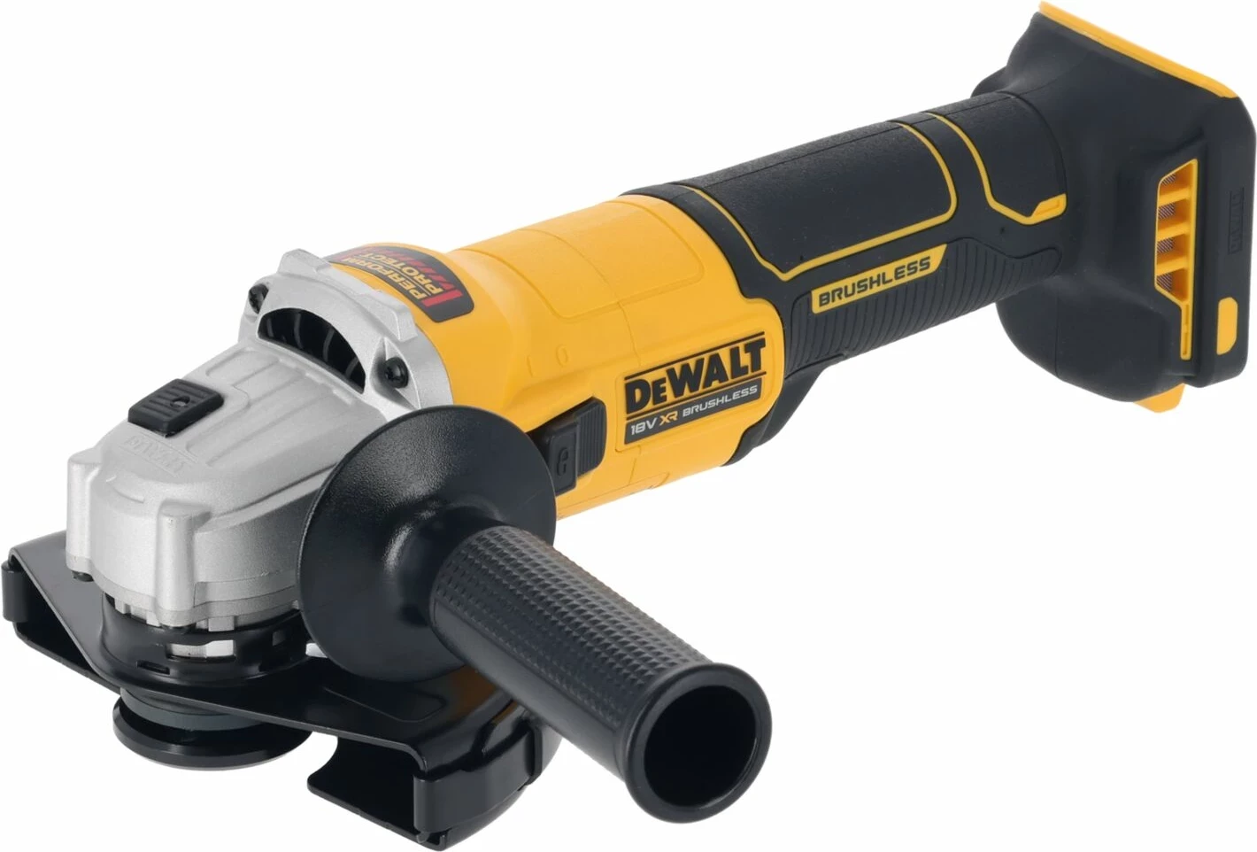 Fleks me bateri Dewalt DCG407N 18 V 125 mm brushless, pa bateri, verdhë/zi