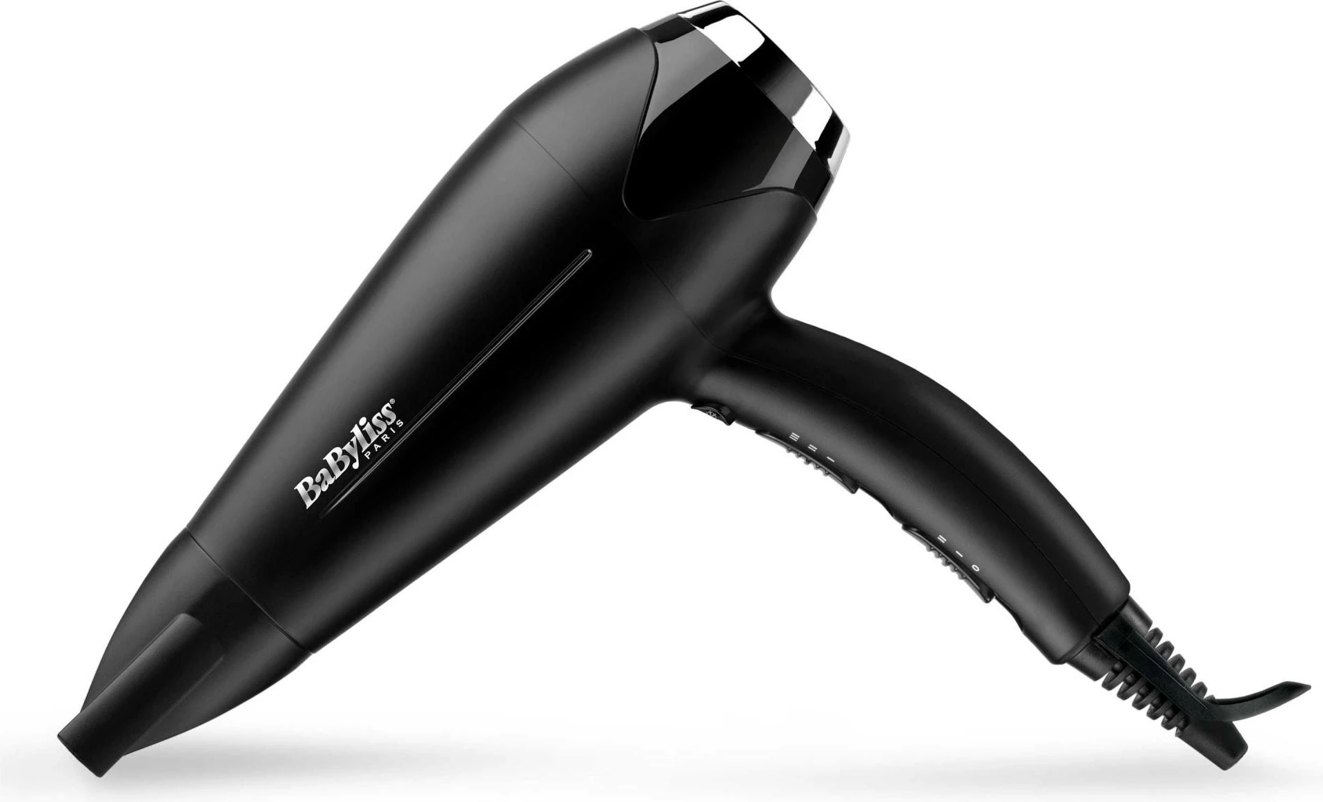 Tharëse flokësh BaByliss D572DE 2200W, motor DC, jonizim, me difuzor + gryke koncentratori, e zezë