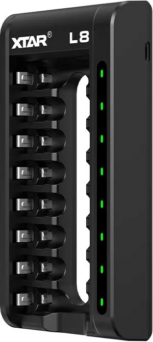 Karikues baterish XTAR L8, 8 vende, AA/AAA, Li-Ion, i zi