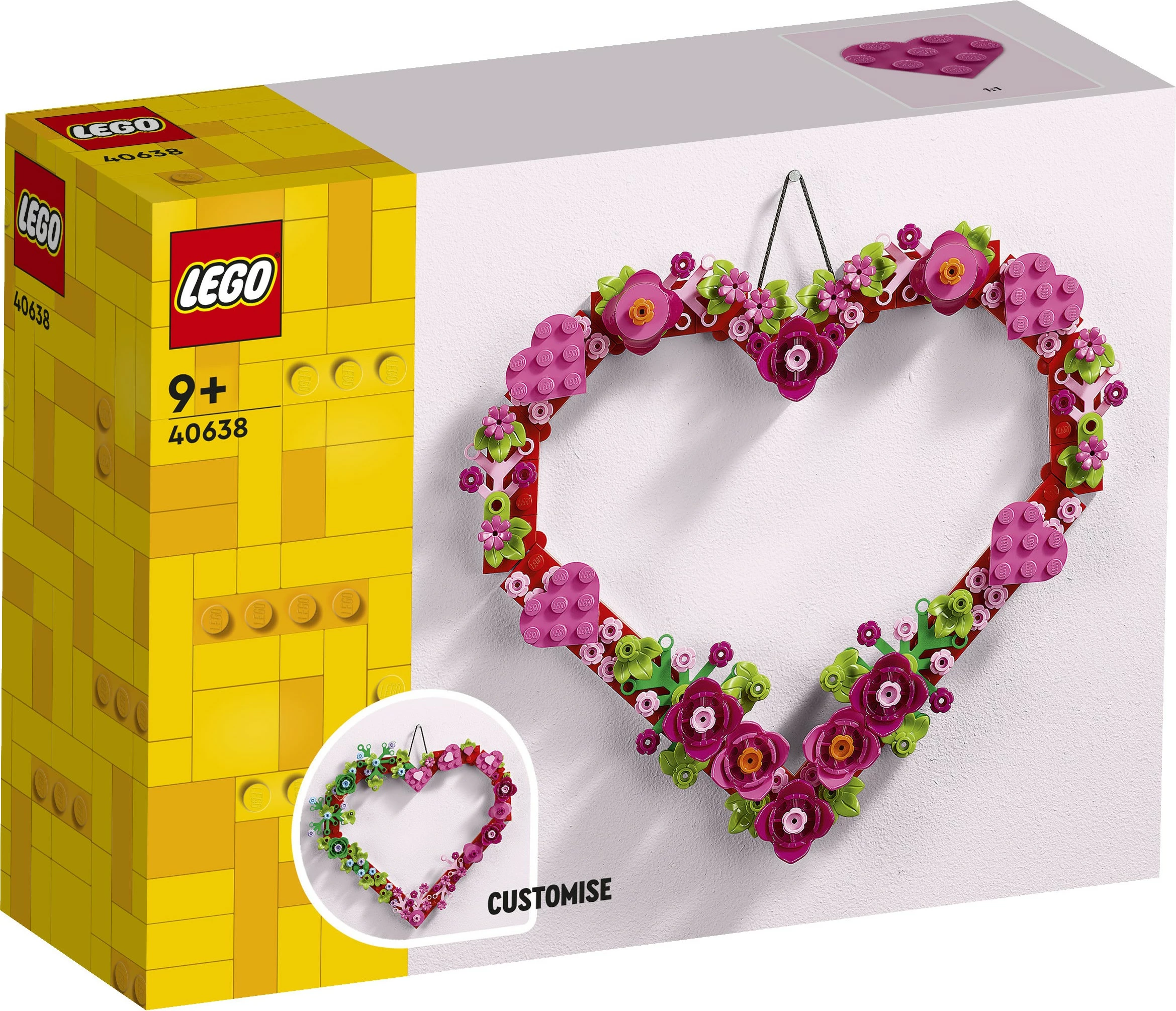 Set ndërtimi LEGO, Ornament Zemër, 254 copë, Multingjyrësh