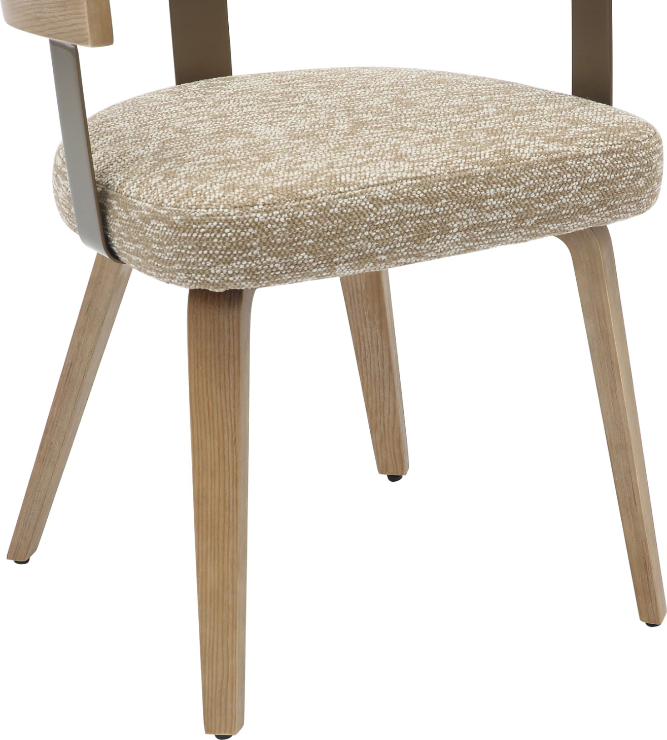 Karrige për ngrënie GALLEY FH9981.01, kornizë dhe këmbë prej druri, pëlhurë bezhë, 55,5x53,5x70H cm, set prej 2 copë