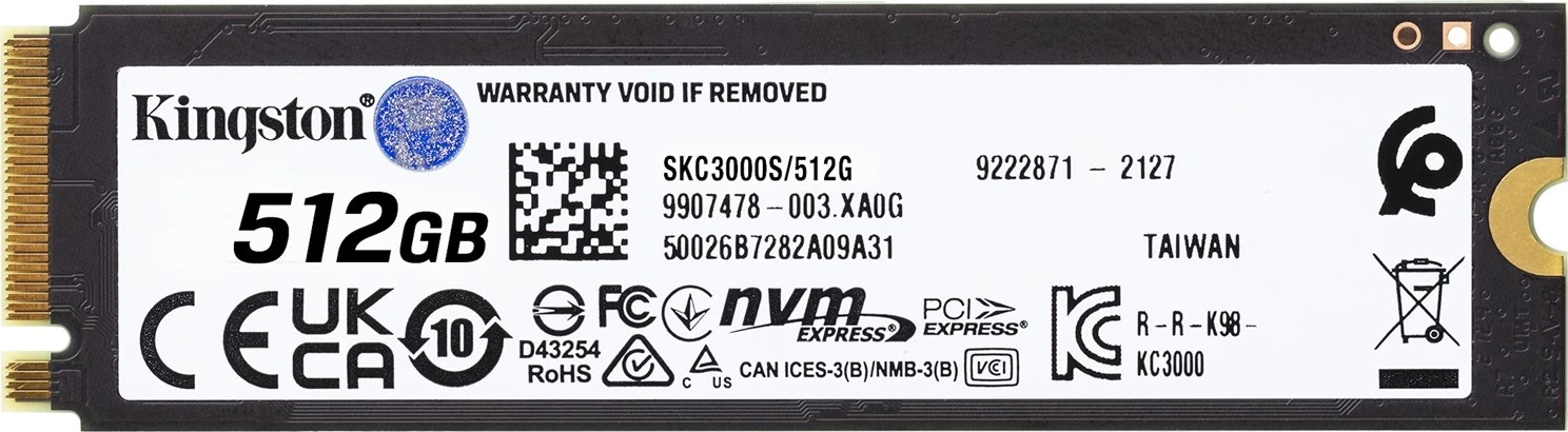 SSD Kingston Technology 512GB KC3000 M.2 2280 NVMe
