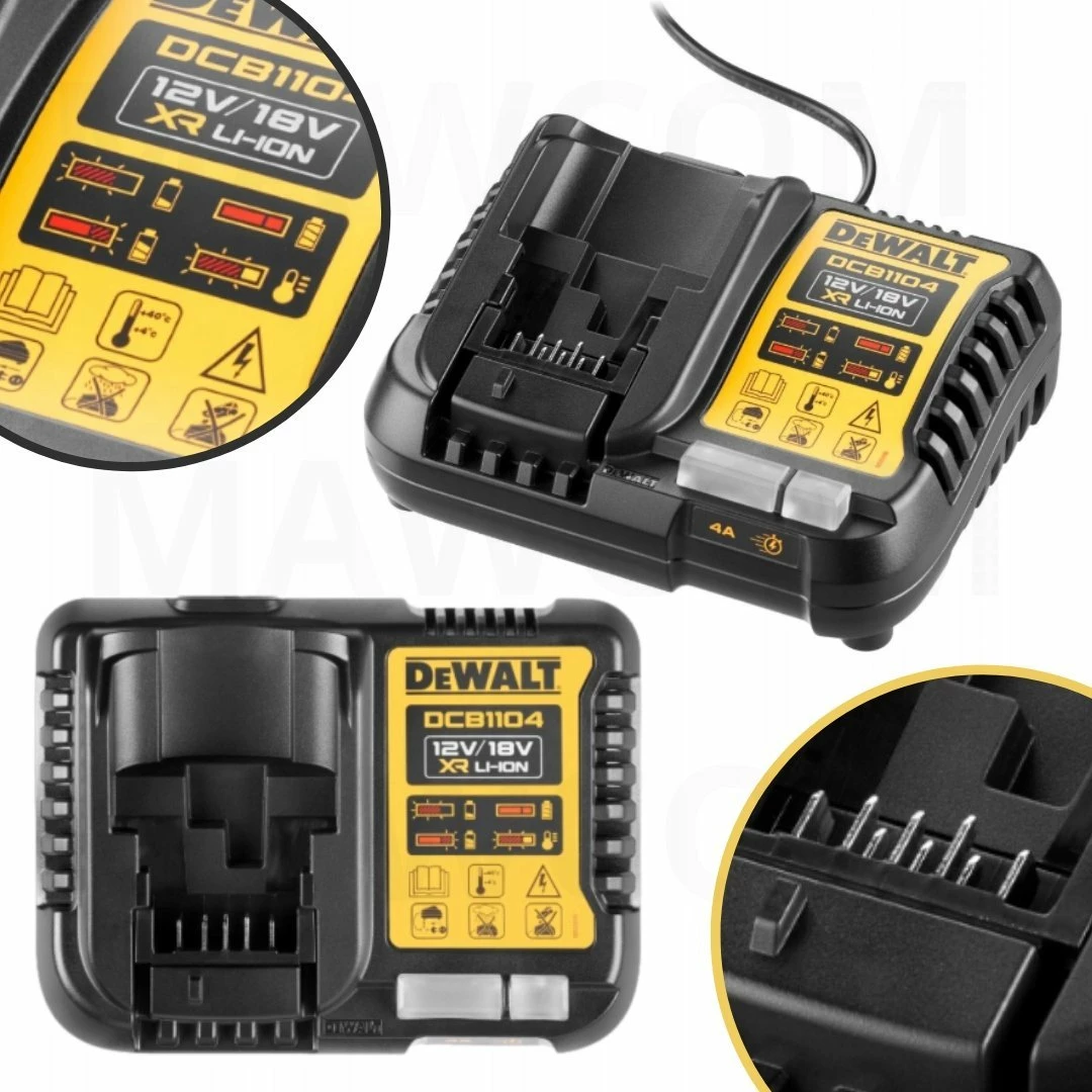 Karikues i shpejtë baterie DeWalt DCB1104 10.8-18V 4A