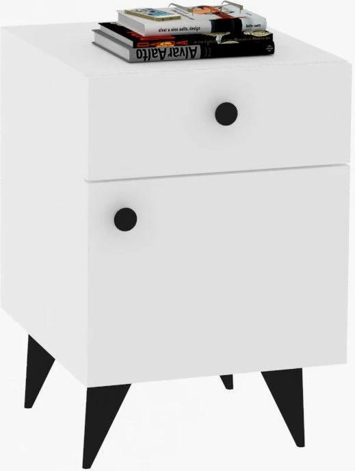 Komodinë natës Hanah Home, Pila, e bardhë