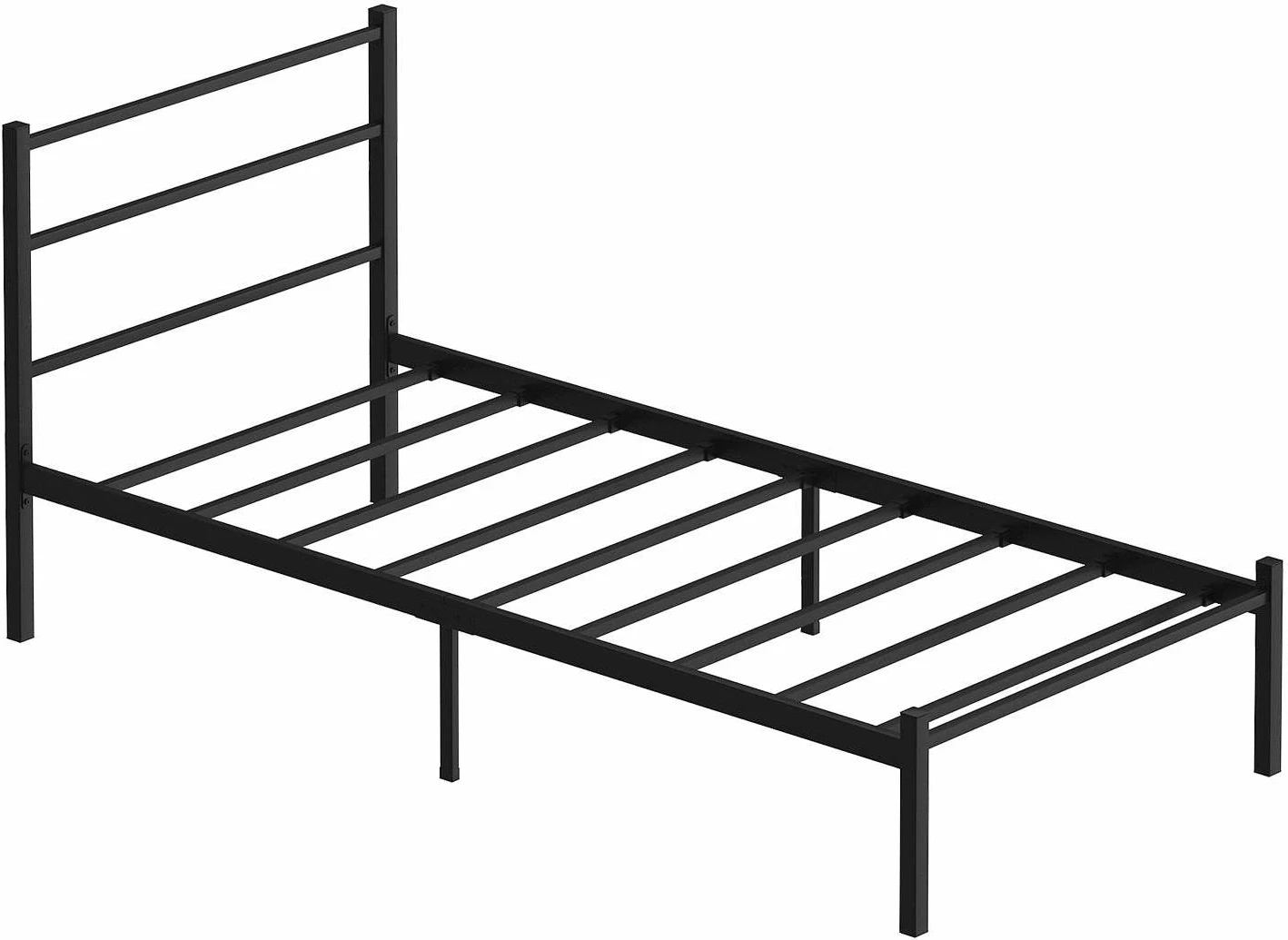 Kornizë krevati teke, ngjyrë e zezë, Skye Decor, 90x200