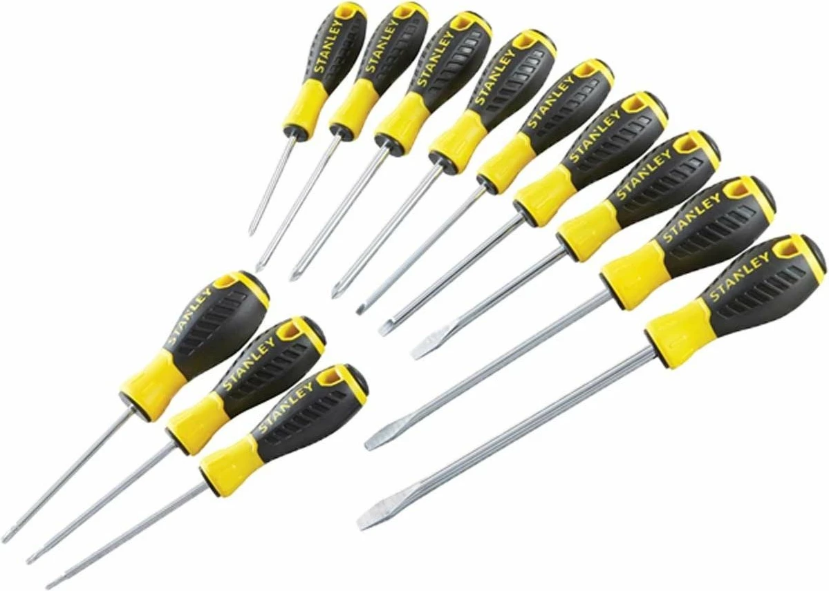 Set kaçavidash Stanley Essential STHT0-60212 12 copë, e zezë/verdhe
